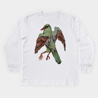 Javan Green Magpie SING FOR SONGBIRDS Kids Long Sleeve T-Shirt